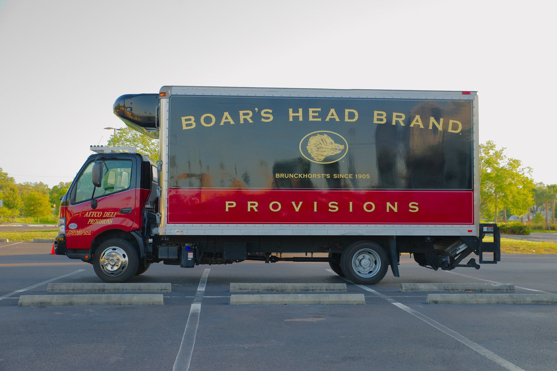 Branded commercial box truck with professional fleet graphics